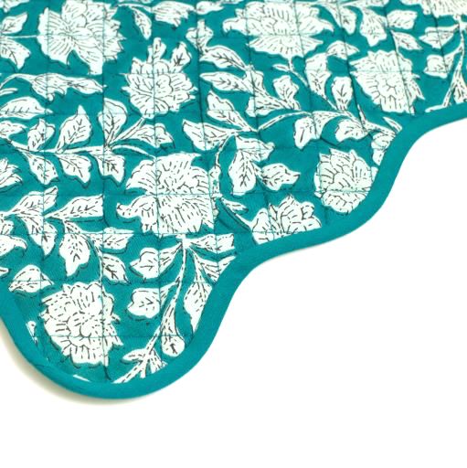 Paisley Green Quilted Placemats