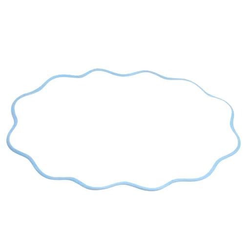 Sky Blue Oval Placemat