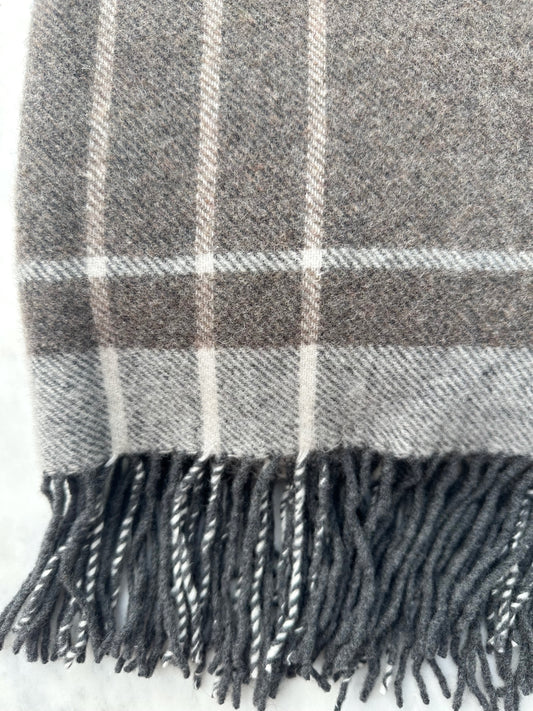 Chequered blanket brown