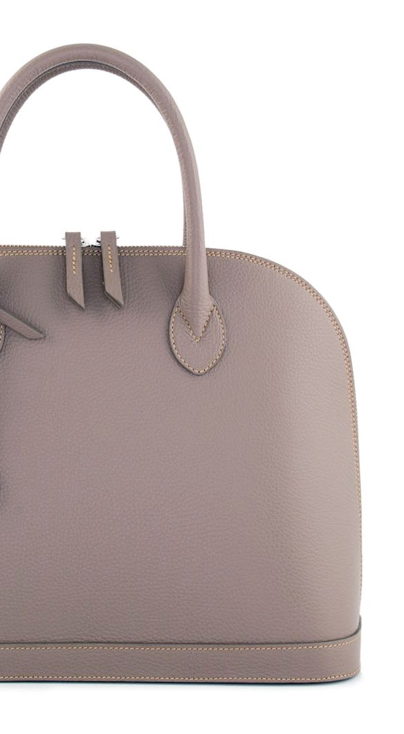 Leather Dome bag Grey