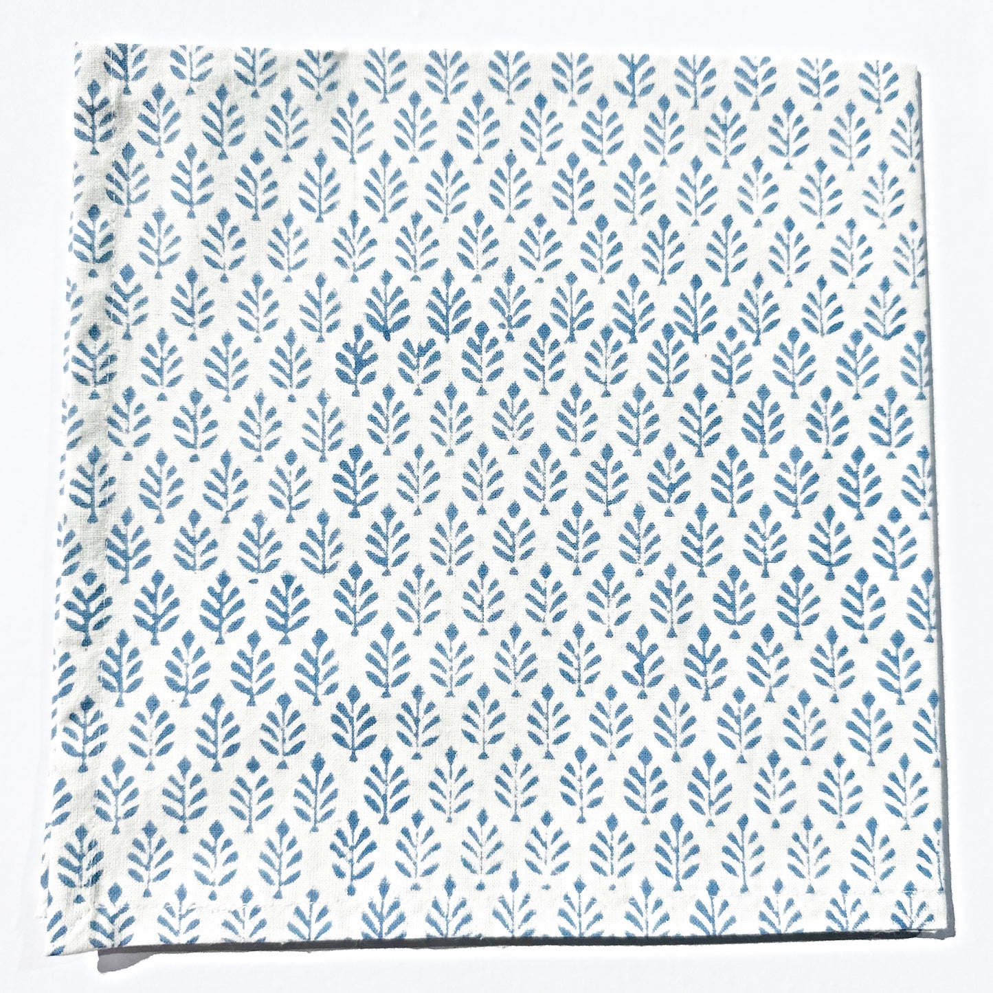 Feather Cotton Napkin Blue