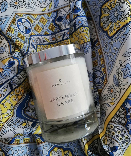 September Grape Natural Candle