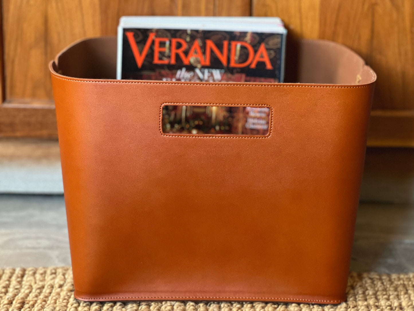 Leather Basket