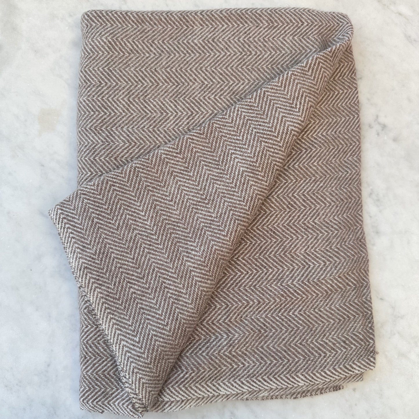 Cashmere Scarf Zig Brown