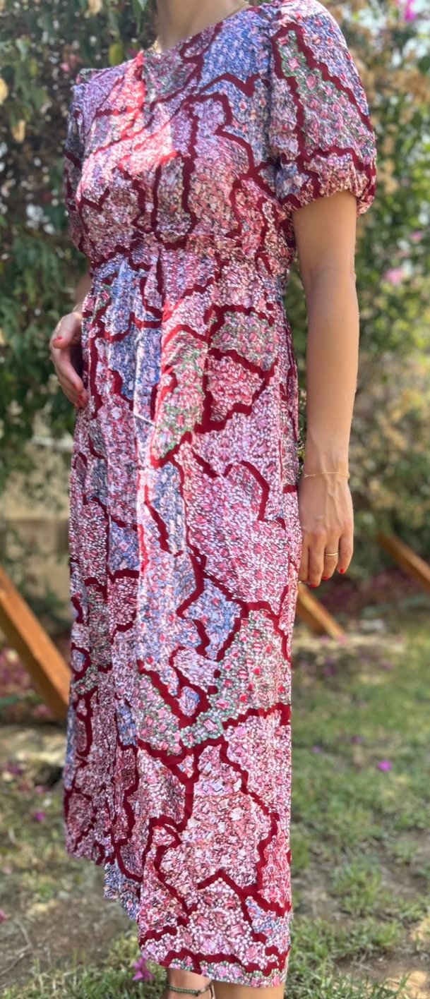 Midi length open back Dress Pink