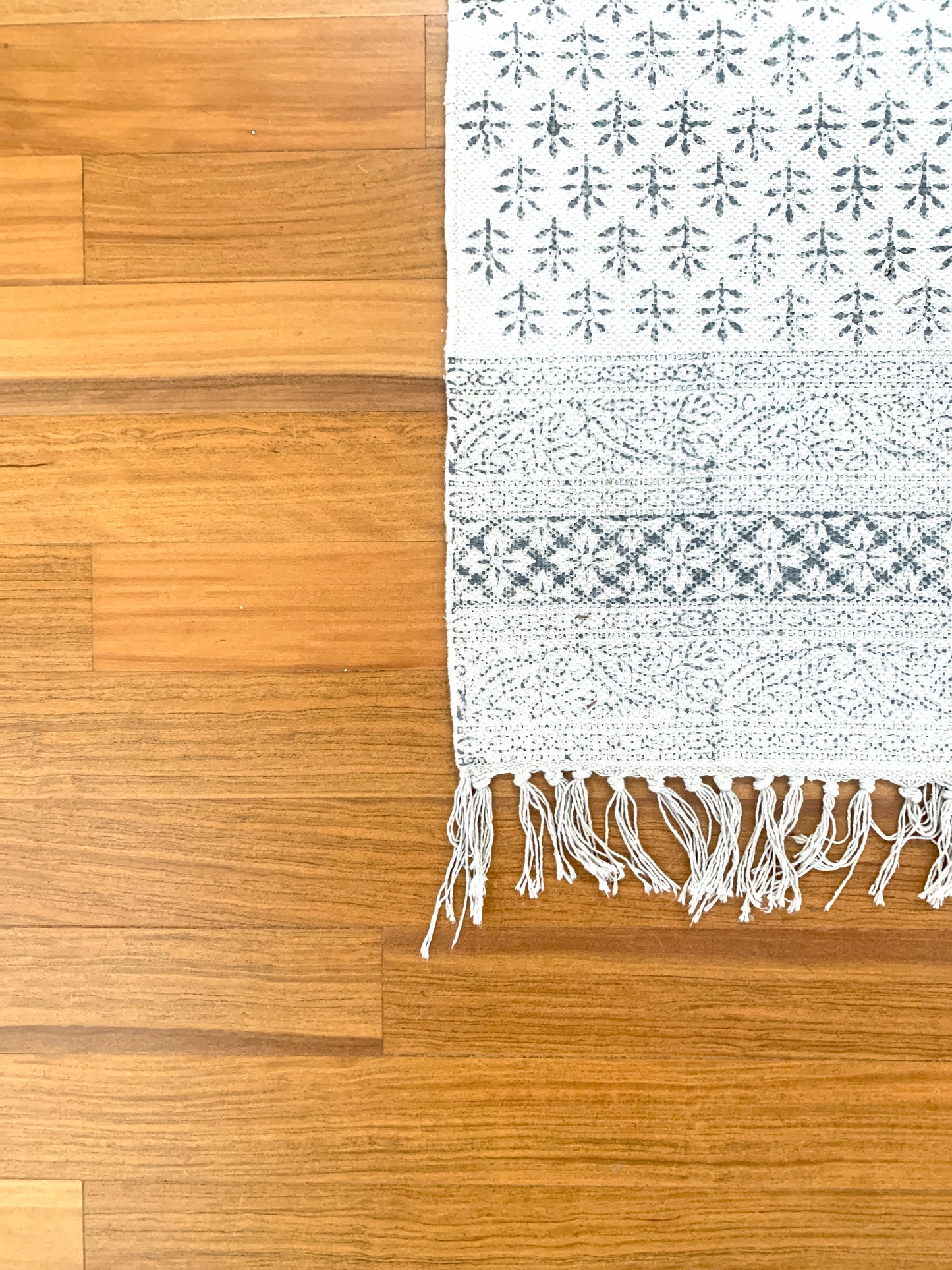 Hand block Cotton Rug
