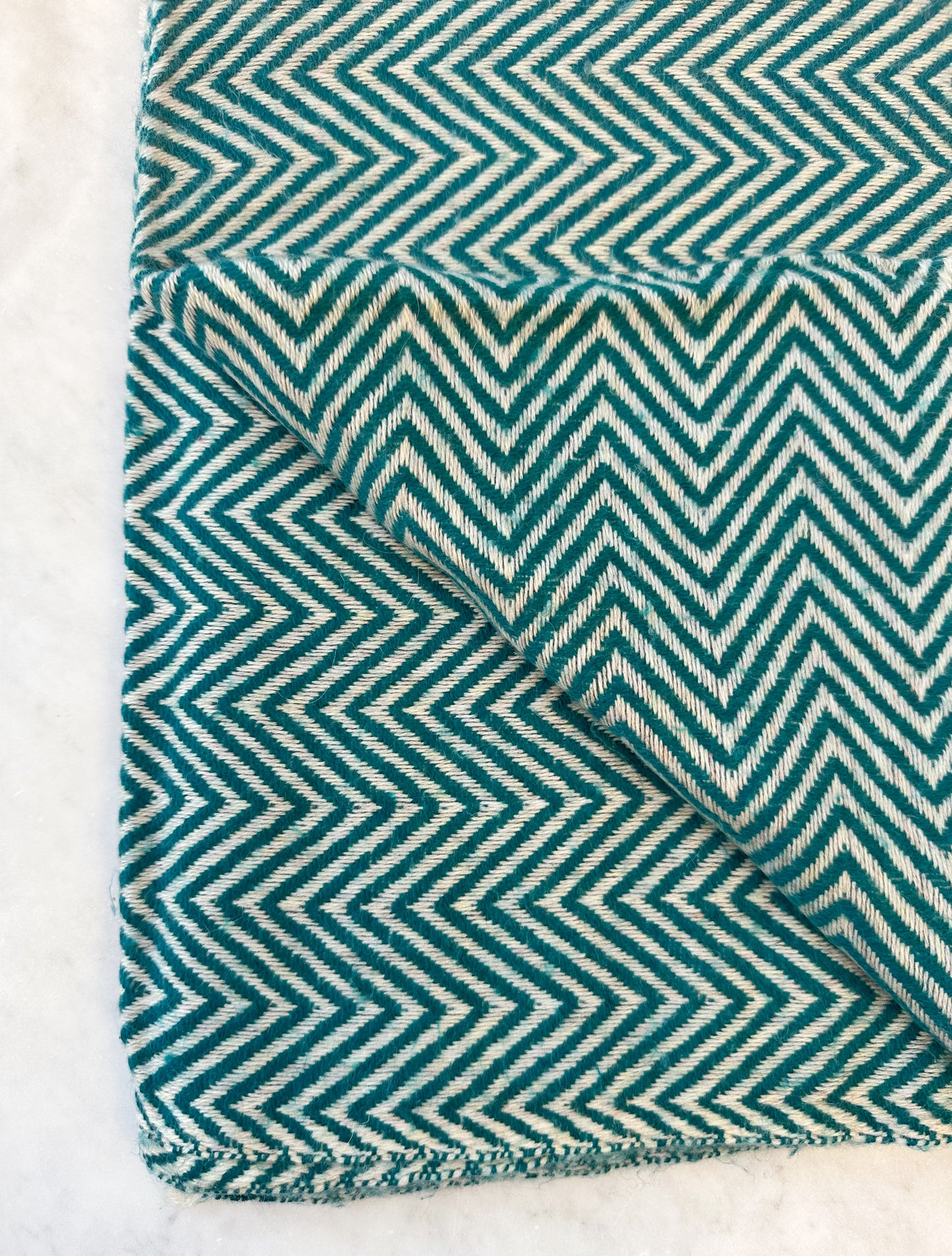 Cashmere Scarf Green Zig