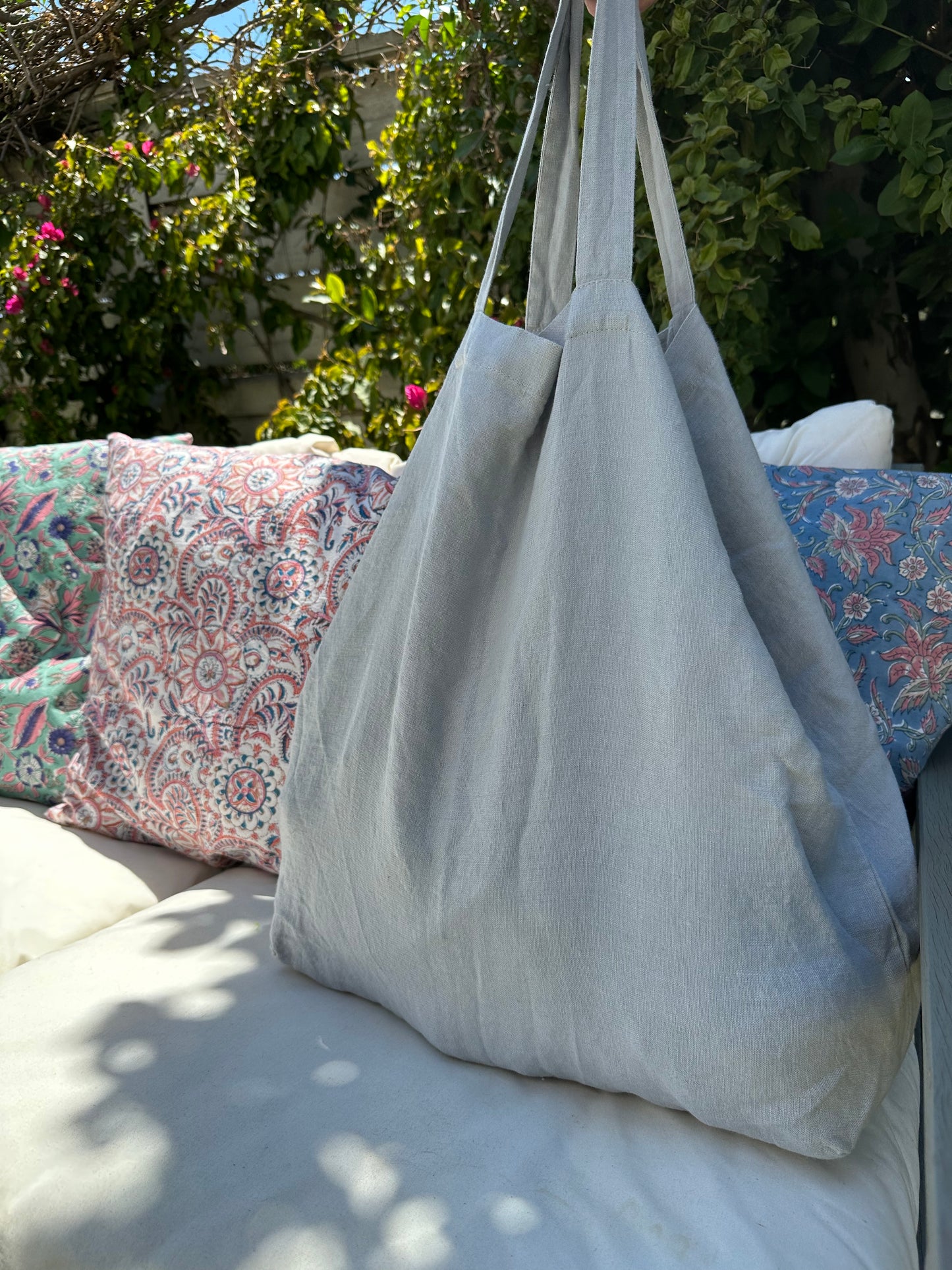 Linen Tote Shopper Bag