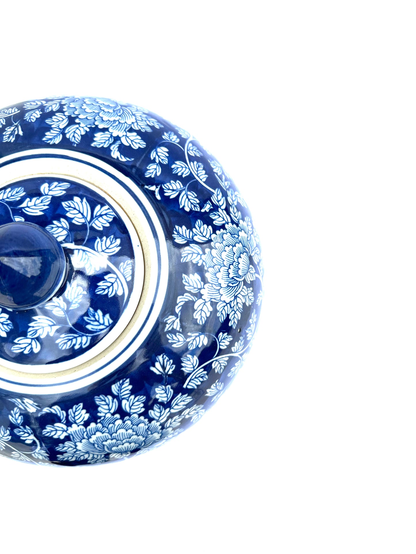 Deep Blue and white Porcelain ball
