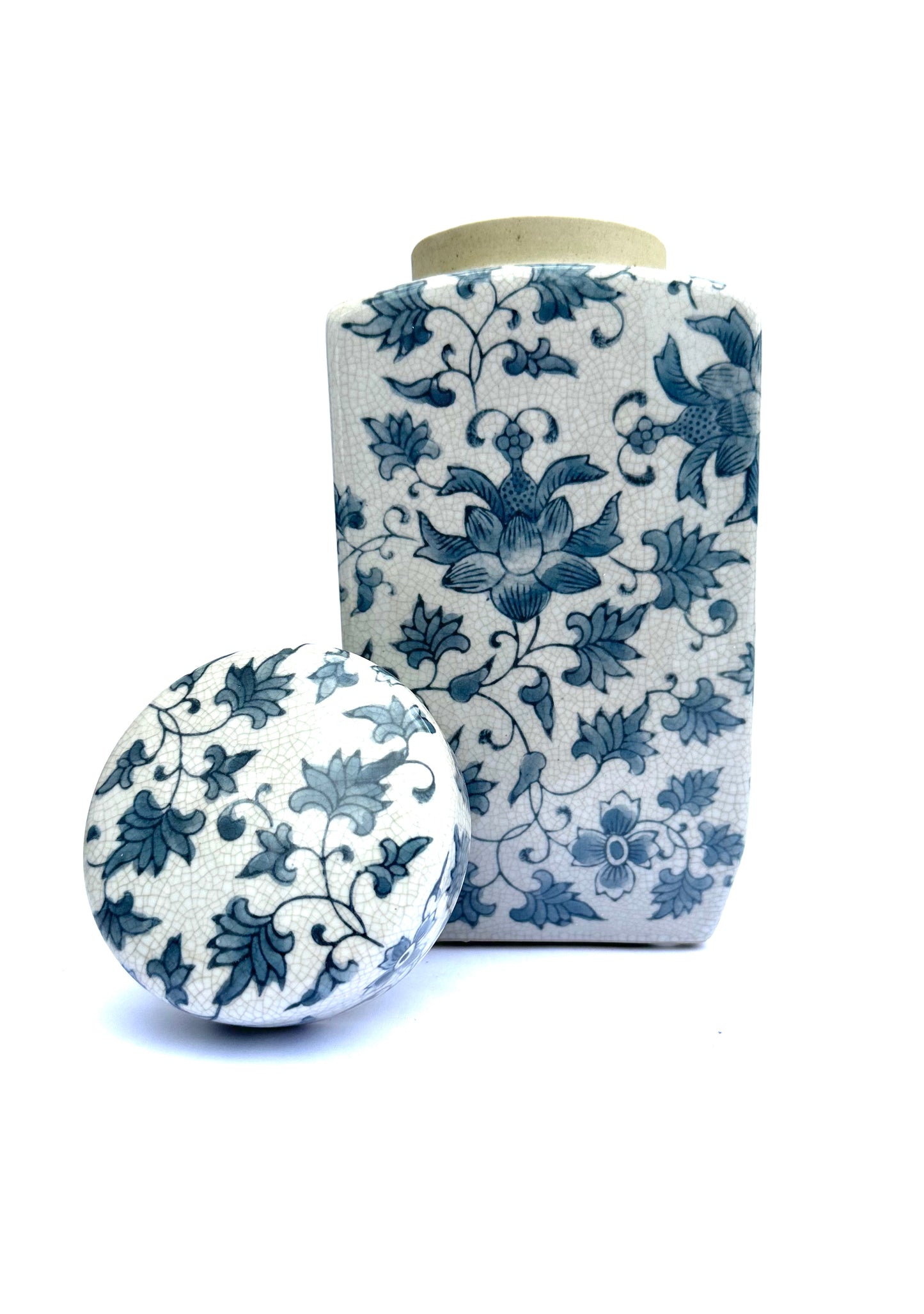 Floral Jar with Lid