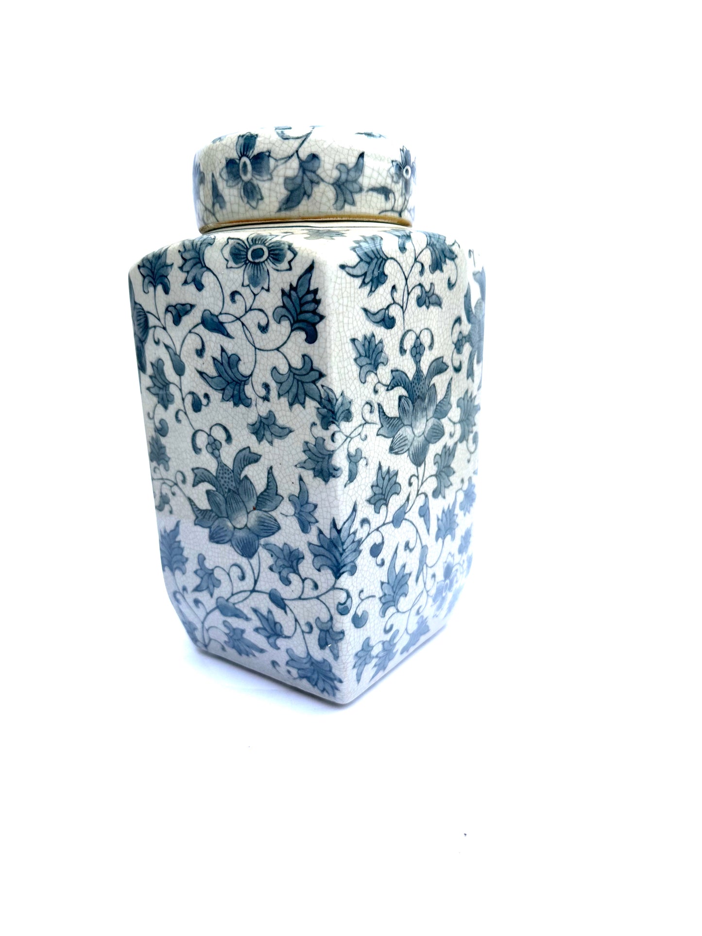 Floral Jar with Lid