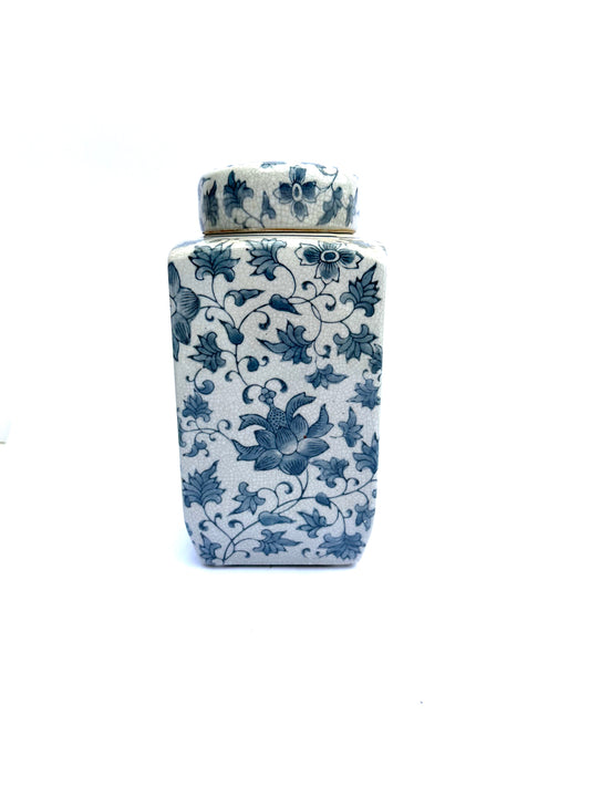 Floral Jar with Lid