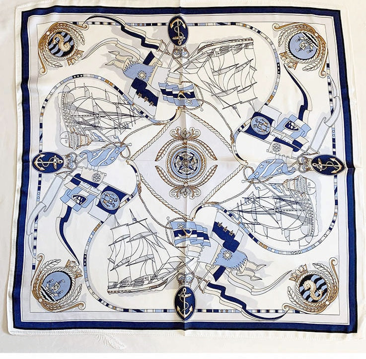 Nautic Silk Scarf