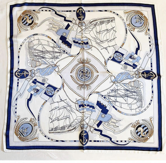 Nautic Silk Scarf