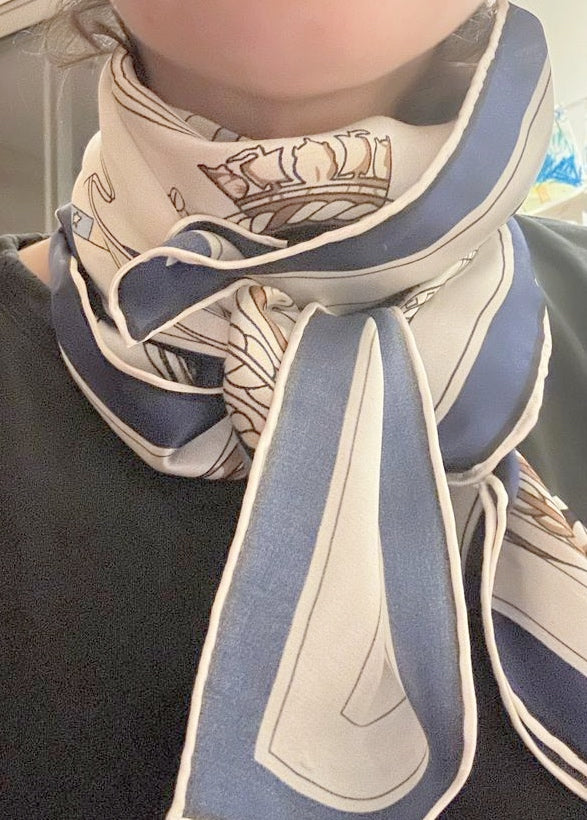 Nautic Silk Scarf
