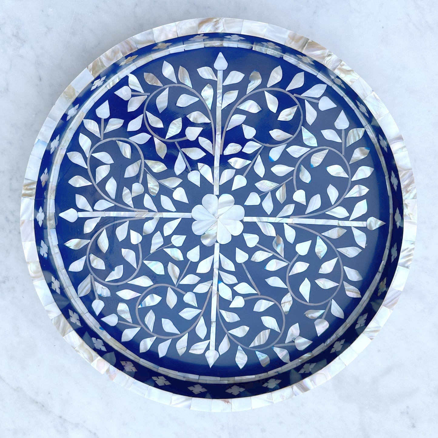 Mother of Pearl Tray Round