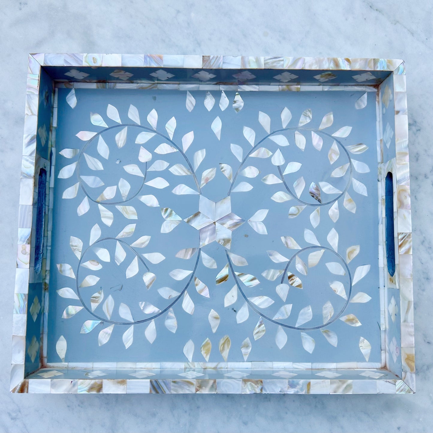 Mother of Pearl Tray Grey