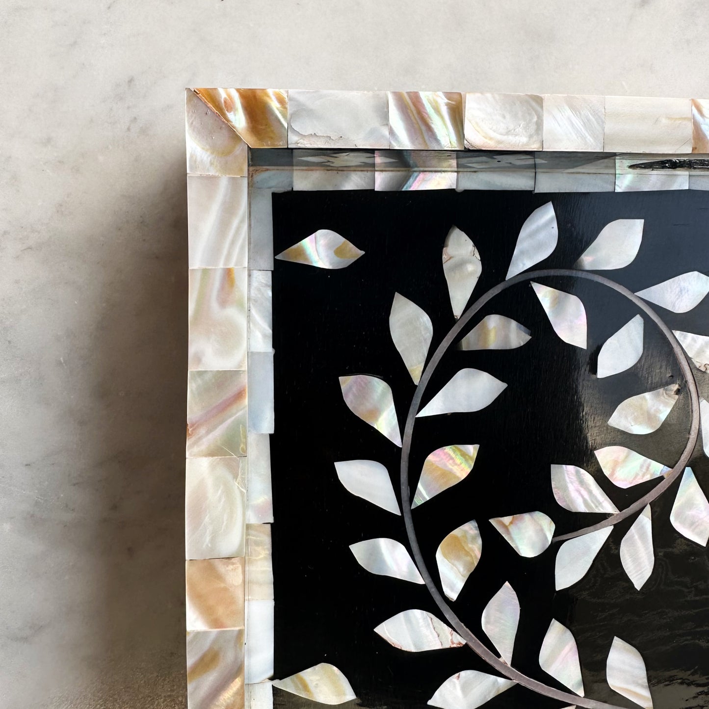 Mother of Pearl Tray Black