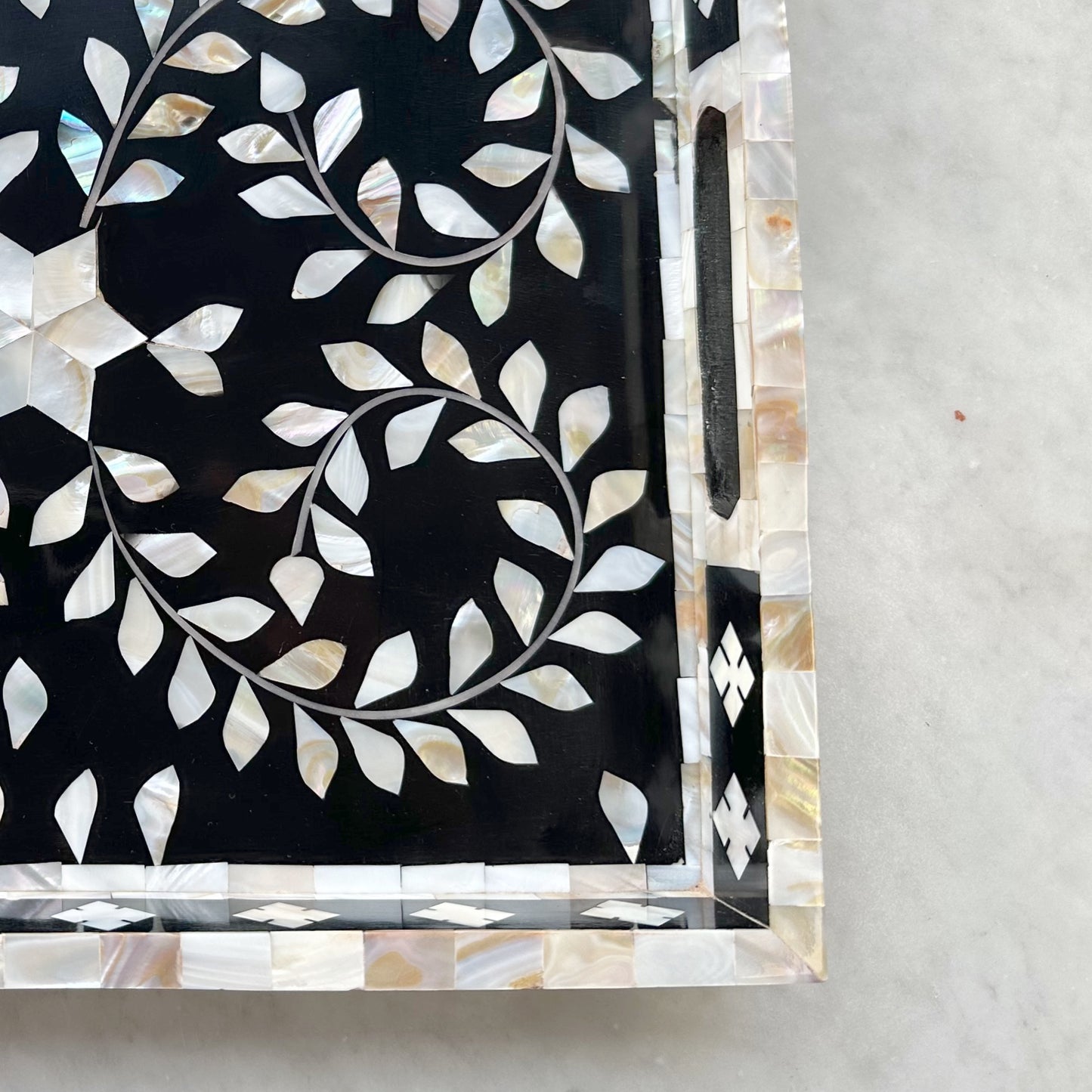 Mother of Pearl Tray Black