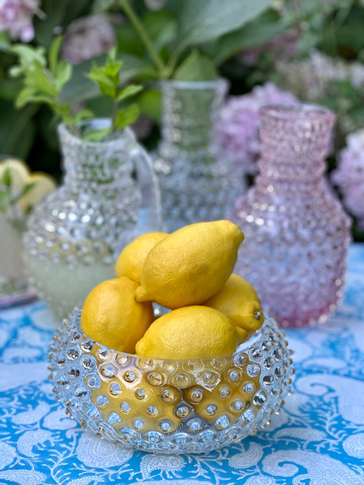 Hobnail Bowl - Clear