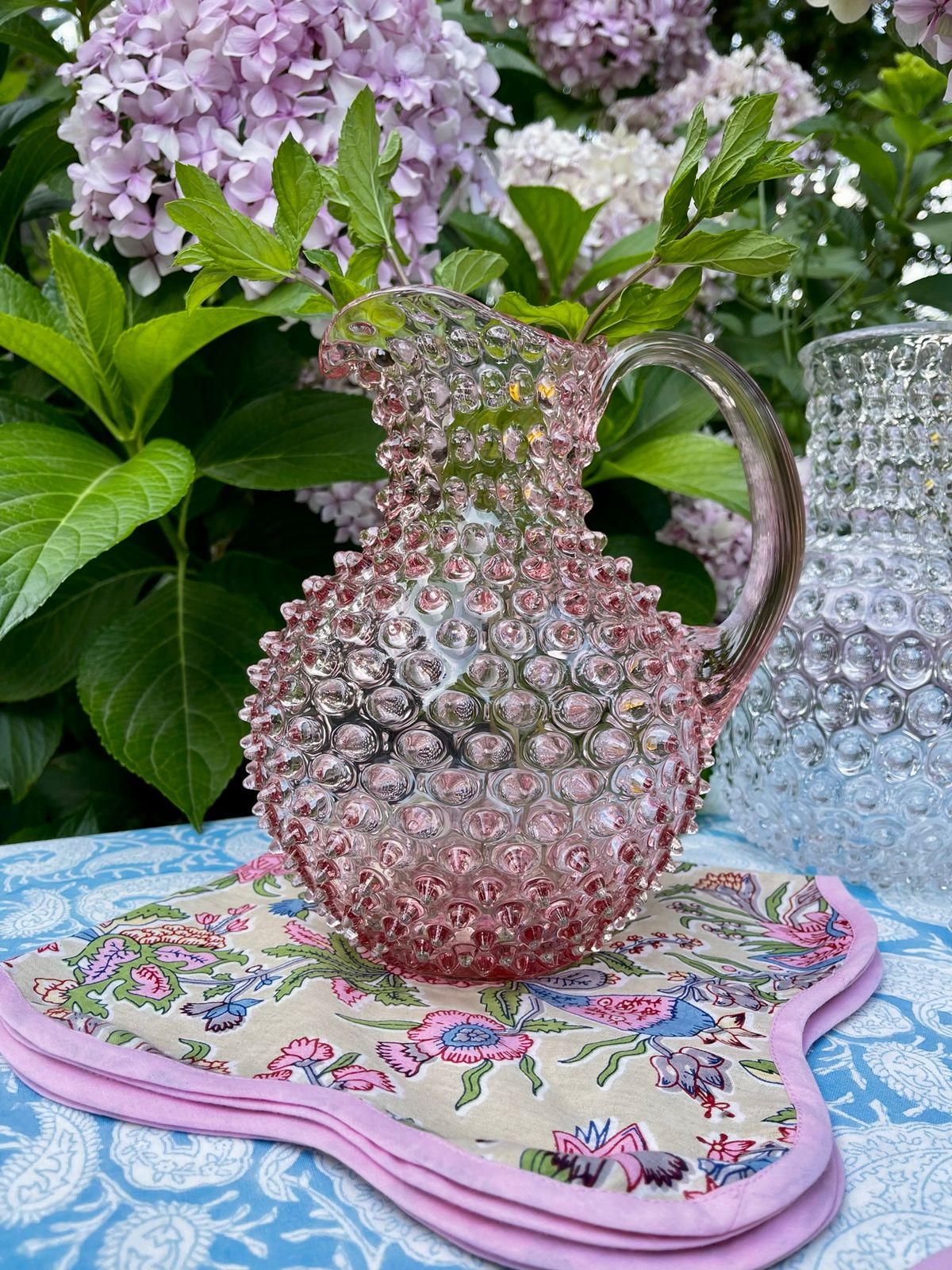 Hobnail Jug - Pink