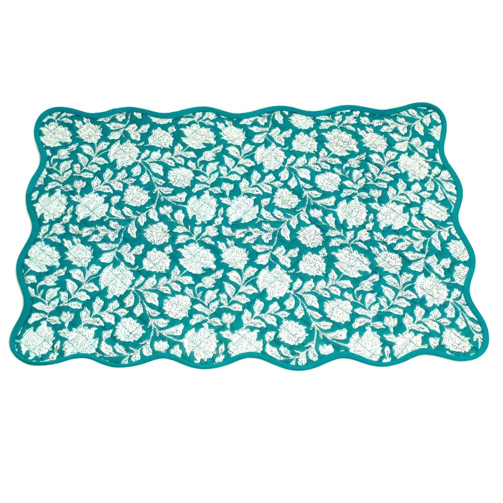 Paisley Green Quilted Placemats