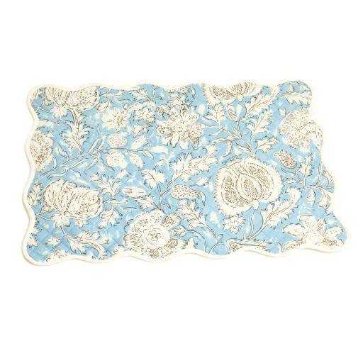 Paisley Blue Quilted Placemats