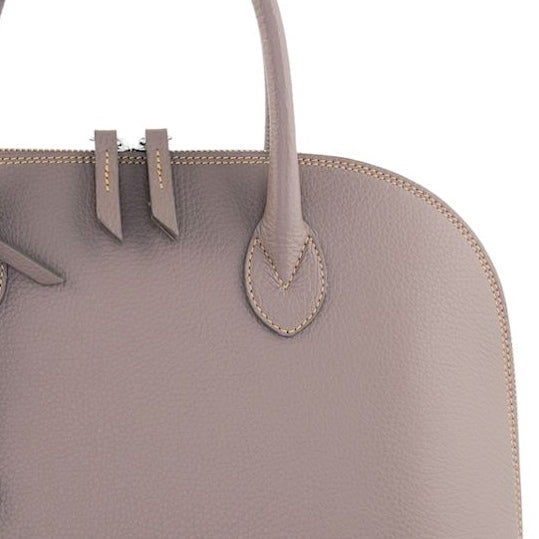 Leather Dome bag Grey