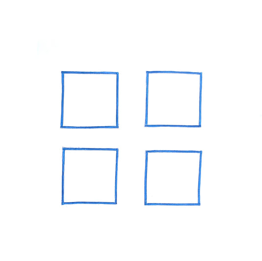 Blue embroidered Coasters (set of 4)