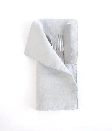 Linen Cutlery holder Grey