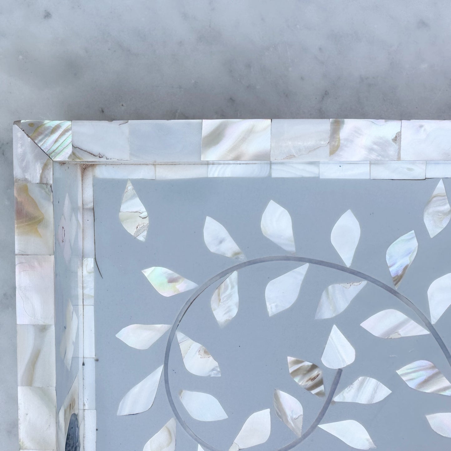 Mother of Pearl Tray Grey