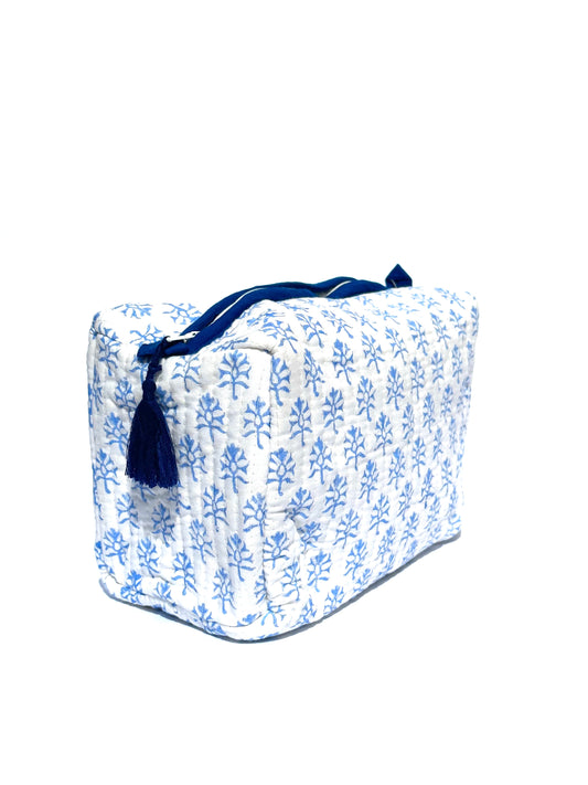 Blue blossom Cosmetic bag
