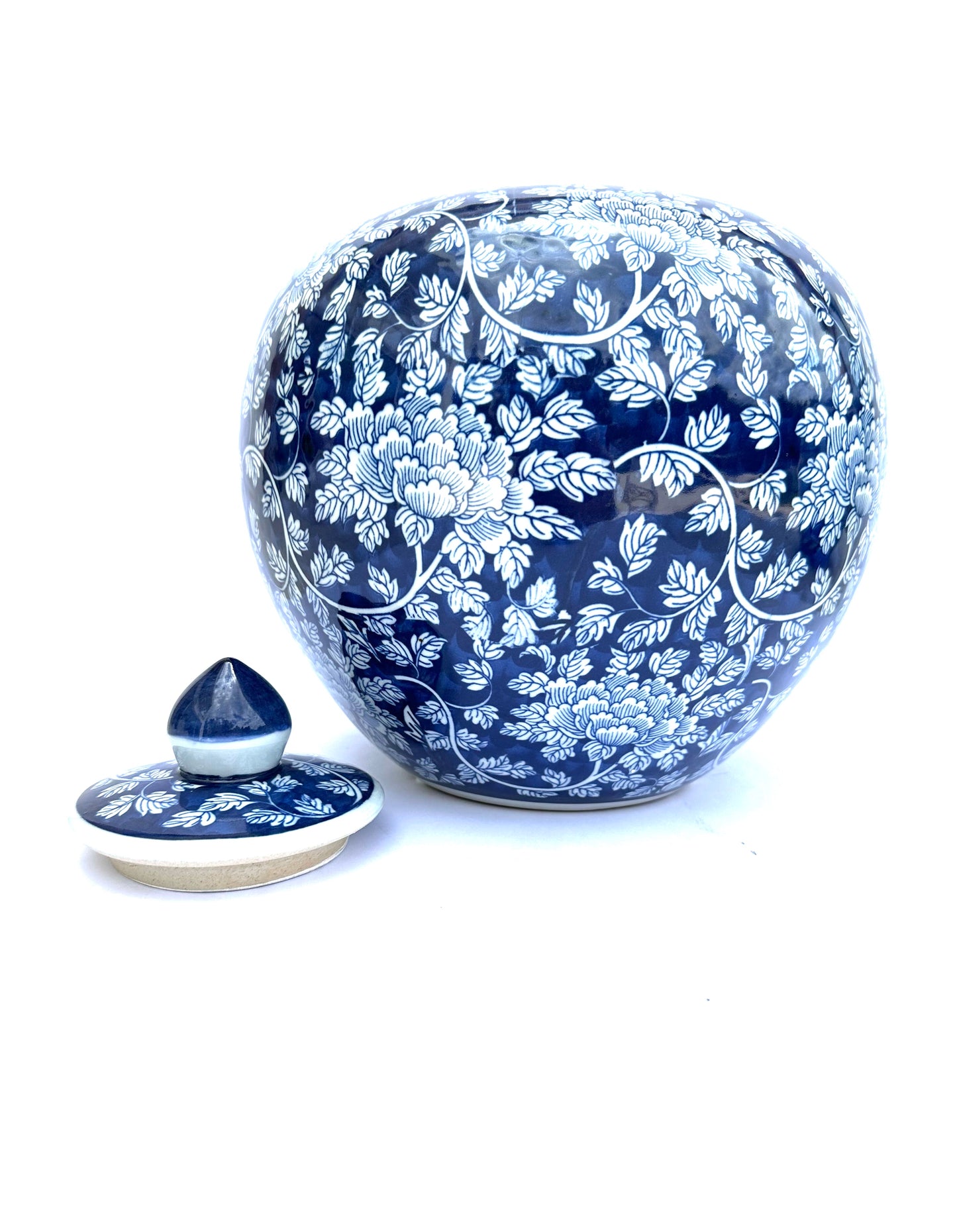 Deep Blue and white Porcelain ball