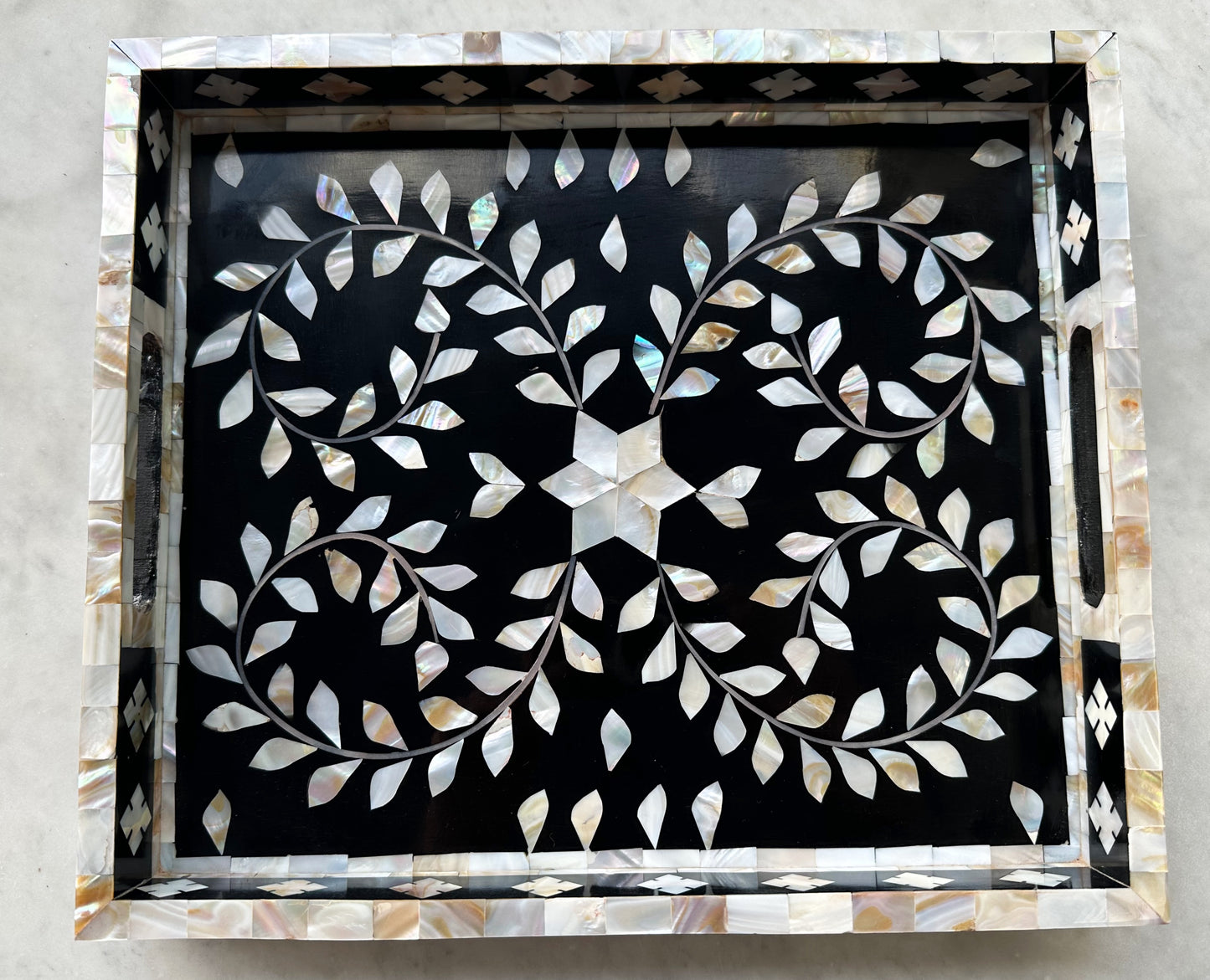 Mother of Pearl Tray Black