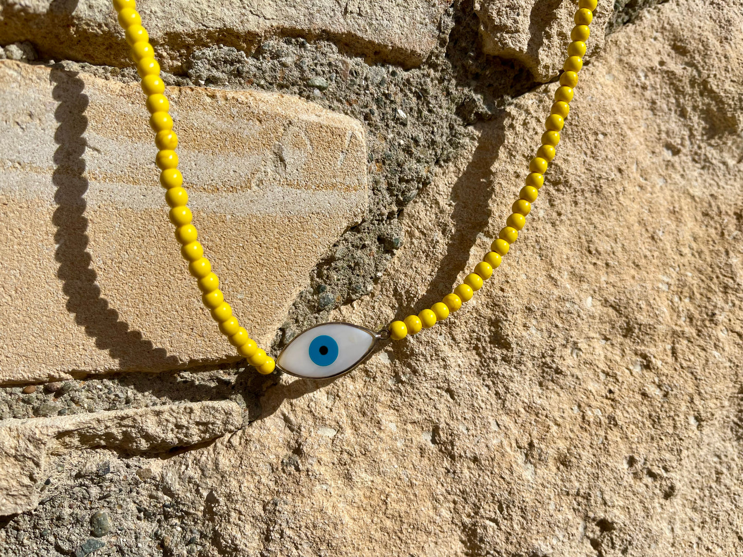 Eye necklace Yellow